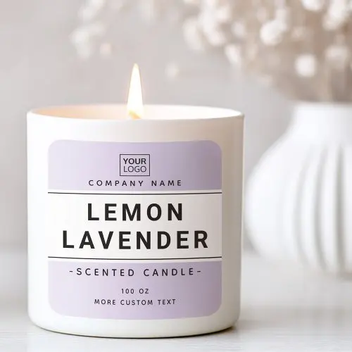 Modern white and purple square product labels