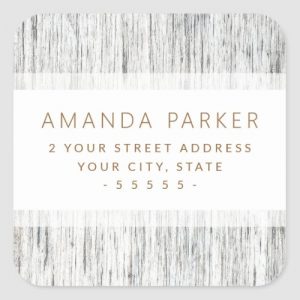 Personalised Silver rectangle Stickers customised Details about   Silver Return Address Labels 