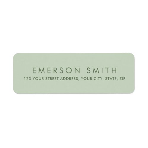 Light sage green elegant minimalist return address label - Image 2