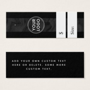 Dark marbled stripe black price tag