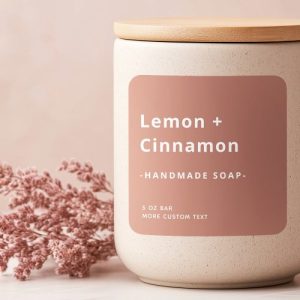 Modern minimal square terracotta product label