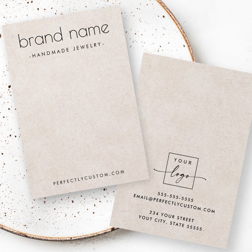 Light brown texture modern earring display card