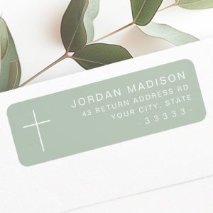 Simple Modern Greenery Address Labels - 72 Custom Botanical Return Address Tags 1.5x1.75 Inches