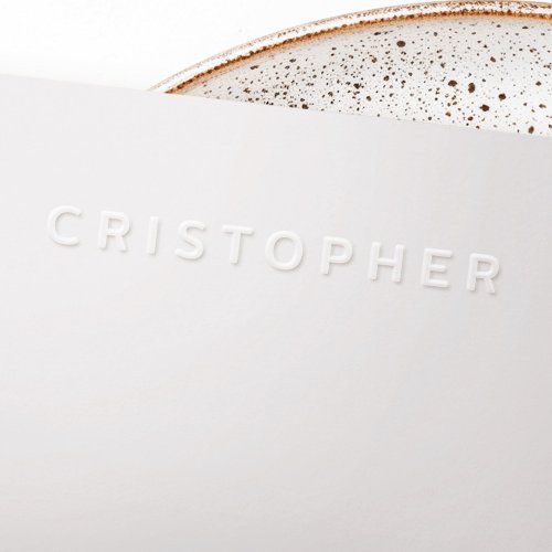 Simple name modern minimal embosser